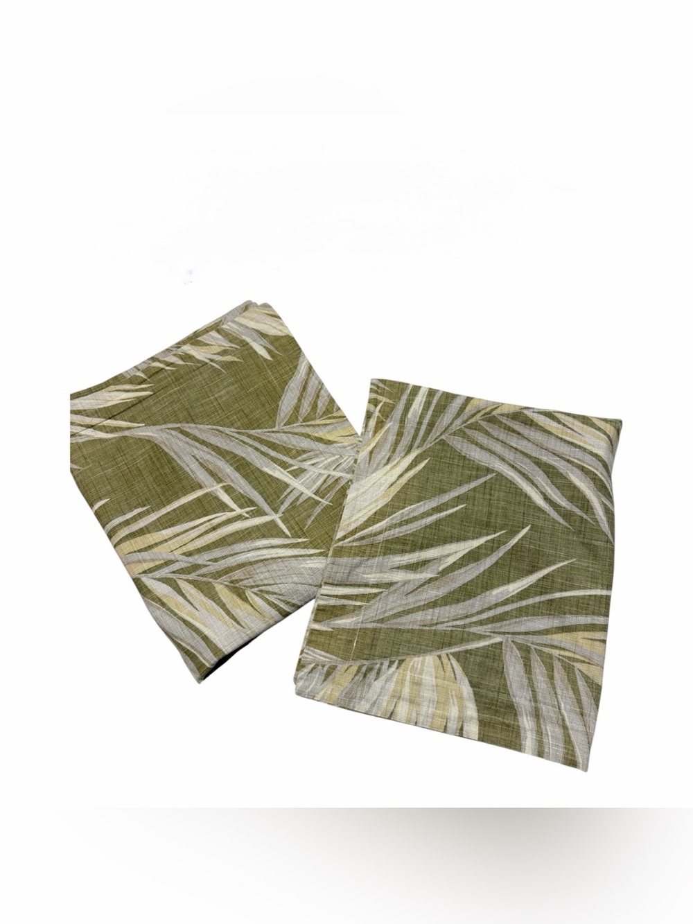 Tommy Bahama Canyon Palms Set of 2 Queen Pillow Shams Tropical Green Cotton